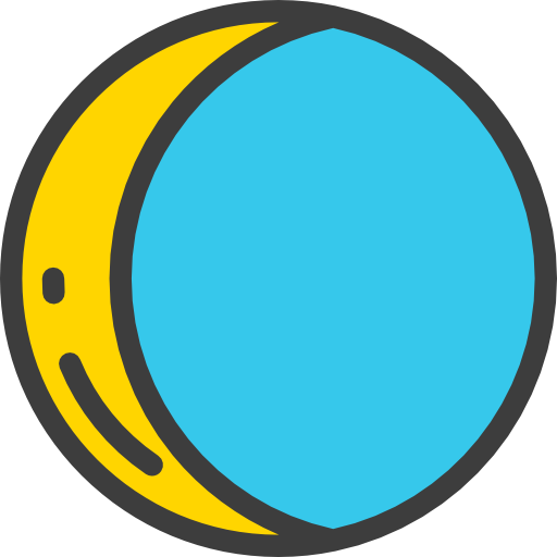 Moon phases Detailed Rounded Lineal color icon