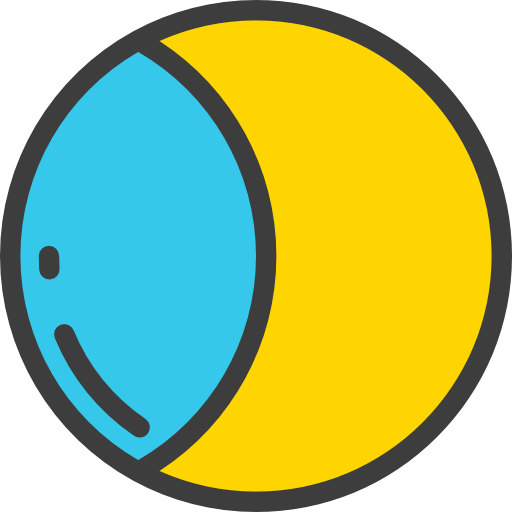 Moon phases Detailed Rounded Lineal color icon