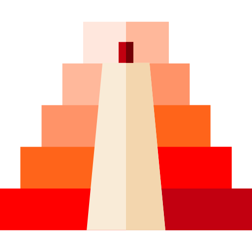 Mayan pyramid Basic Straight Flat icon