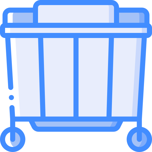 caixote de lixo Basic Miscellany Blue Ícone