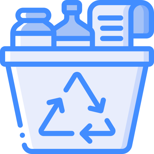 poubelle de recyclage Basic Miscellany Blue Icône