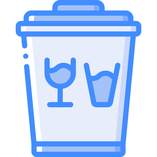 Glass bin Basic Miscellany Blue icon