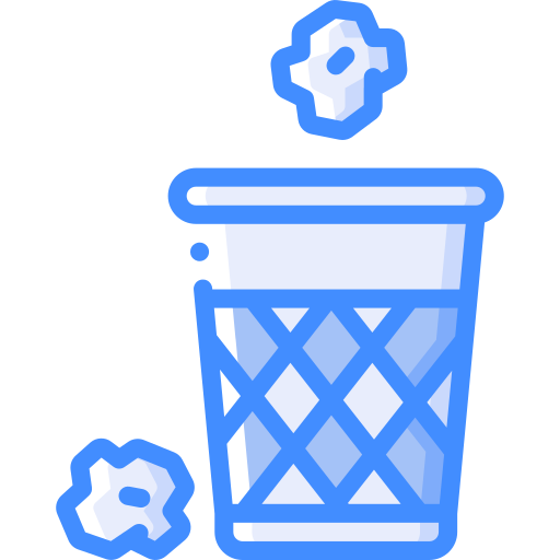 Paper bin Basic Miscellany Blue icon