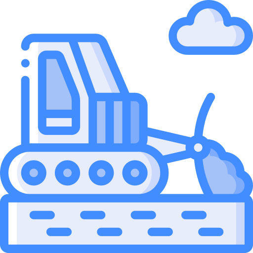 Bulldozer Basic Miscellany Blue icon