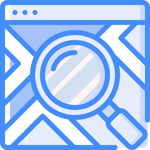 Searching Basic Miscellany Blue icon