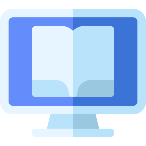 온라인 도서관 Basic Rounded Flat icon