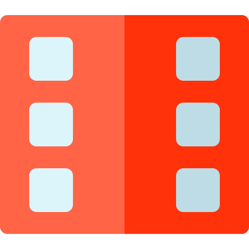 google play-filmpje Basic Rounded Flat icoon