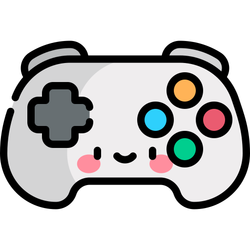 gamepad Kawaii Lineal color icona
