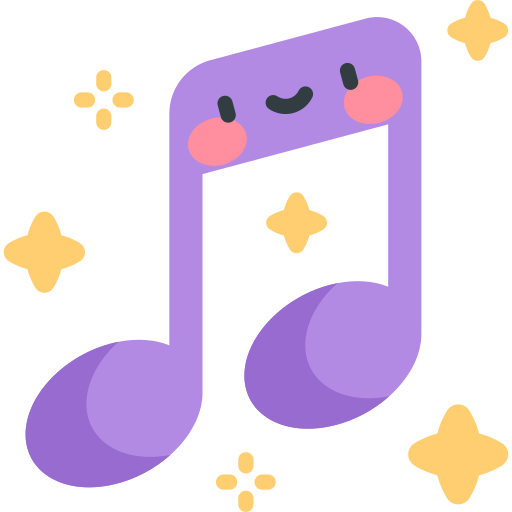 música Kawaii Flat icono