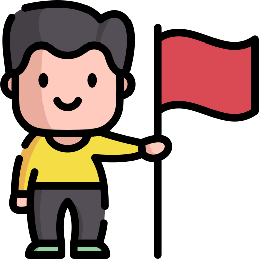 빨간 깃발 Special Lineal color icon