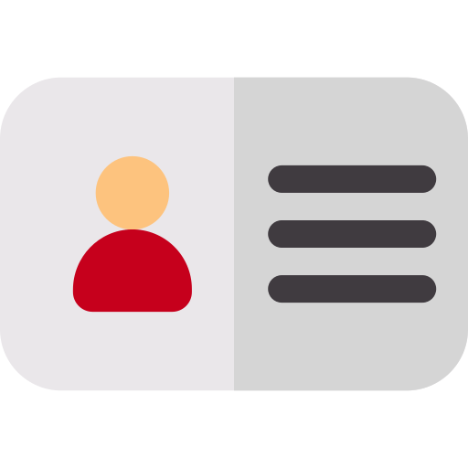 Id card Basic Rounded Flat icon