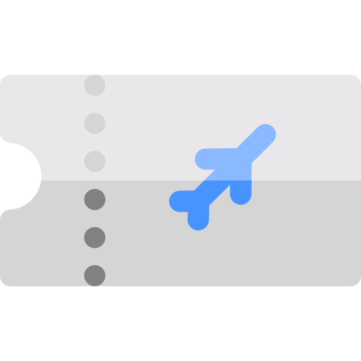 vliegtuig kaartjes Basic Rounded Flat icoon