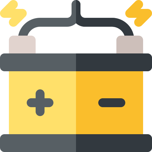 Car battery Basic Rounded Flat icon