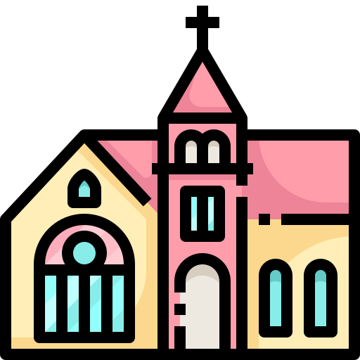 iglesia Justicon Lineal Color icono