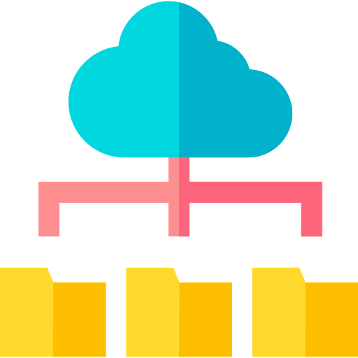 transferencia de datos Basic Straight Flat icono