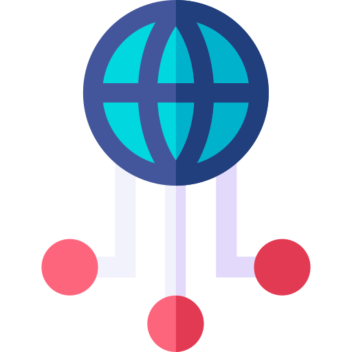 serwer globalny Basic Straight Flat ikona
