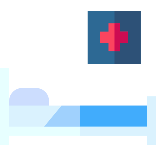 Medical bed Basic Straight Flat icon
