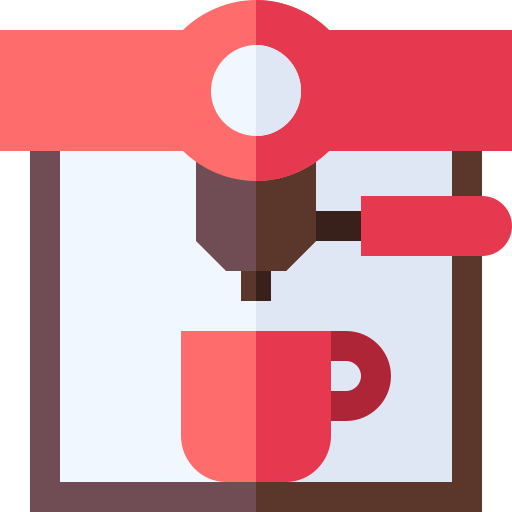 kaffeemaschine Basic Straight Flat icon