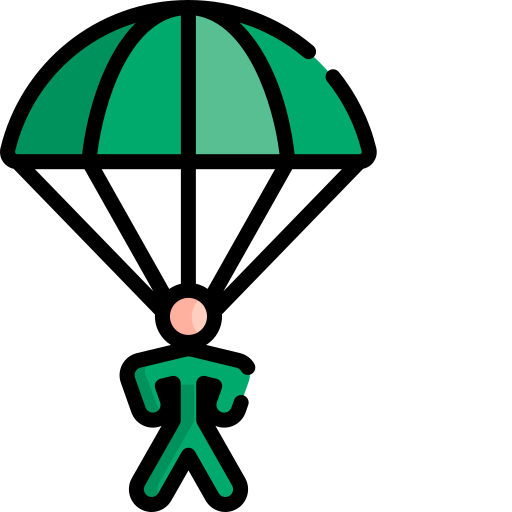 paracaidista Special Lineal color icono