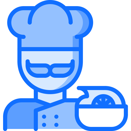 シェフ Coloring Blue icon