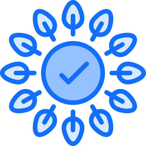 liść Coloring Blue ikona