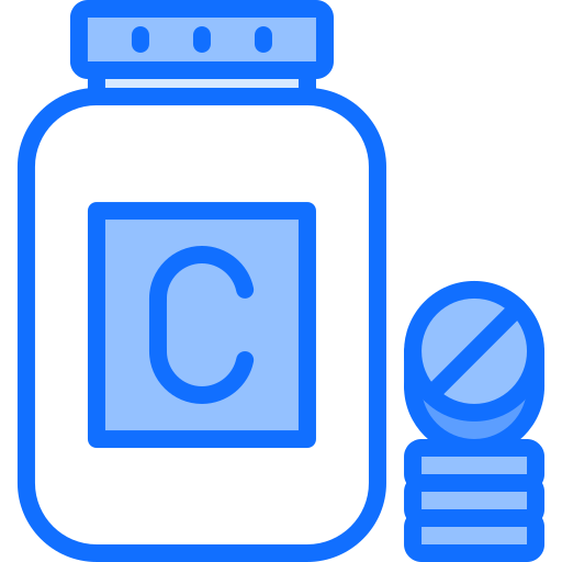 Vitamin c Coloring Blue icon