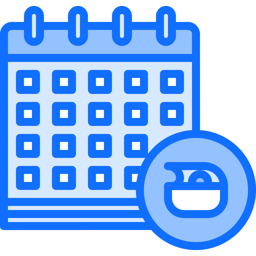 kalender Coloring Blue icoon