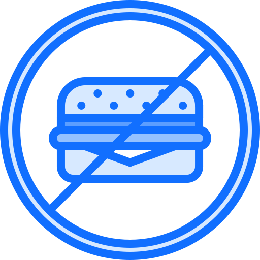 no comida rapida Coloring Blue icono