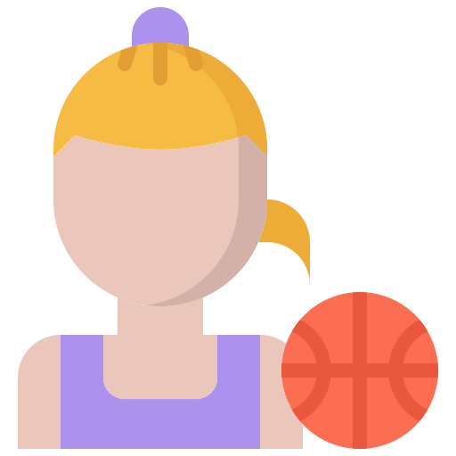 Basketball player Coloring Flat icon
