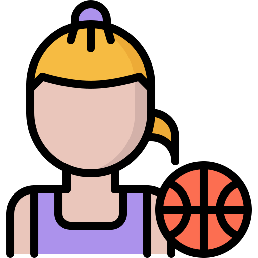 Basketball player Coloring Color icon