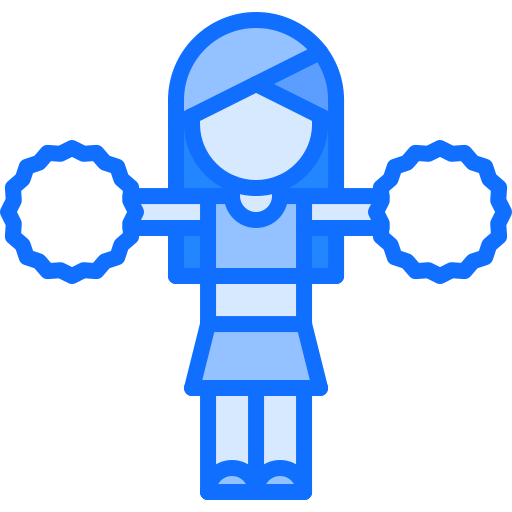Cheerleader Coloring Blue icon