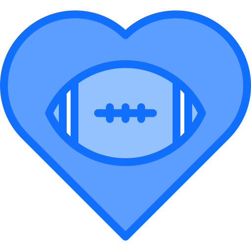 American football Coloring Blue icon