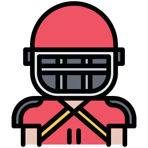 American football player Coloring Color icon