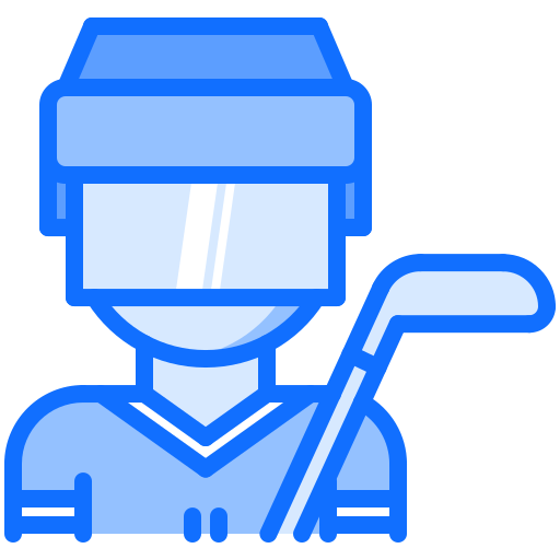 jugador de hockey Coloring Blue icono