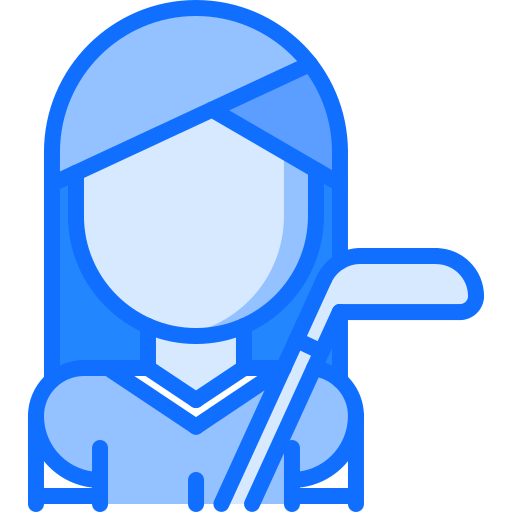 ホッケー選手 Coloring Blue icon