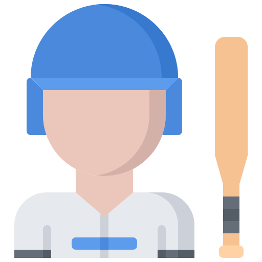 Batter Coloring Flat icon