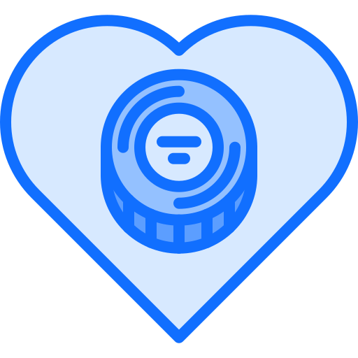 하키 퍽 Coloring Blue icon
