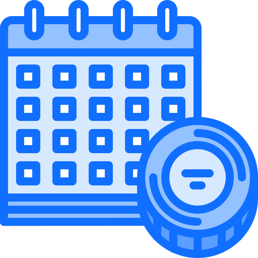 カレンダー Coloring Blue icon