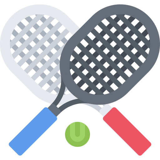 raqueta Coloring Flat icono
