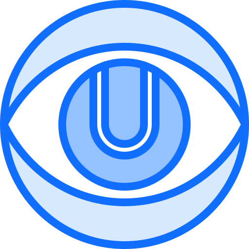 oog Coloring Blue icoon