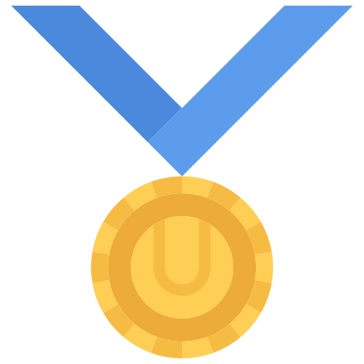 medaille Coloring Flat icon
