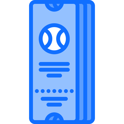 Ticket Coloring Blue icon