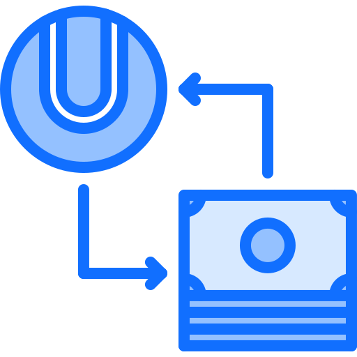 Exchange Coloring Blue icon