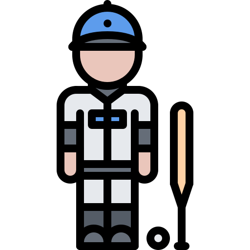 baseballspieler Coloring Color icon