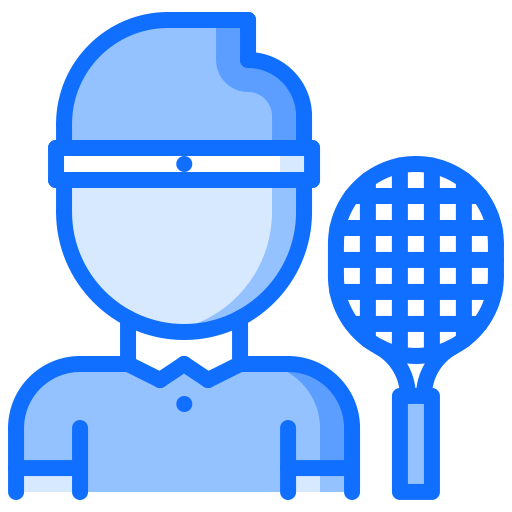 joueur de tennis Coloring Blue Icône