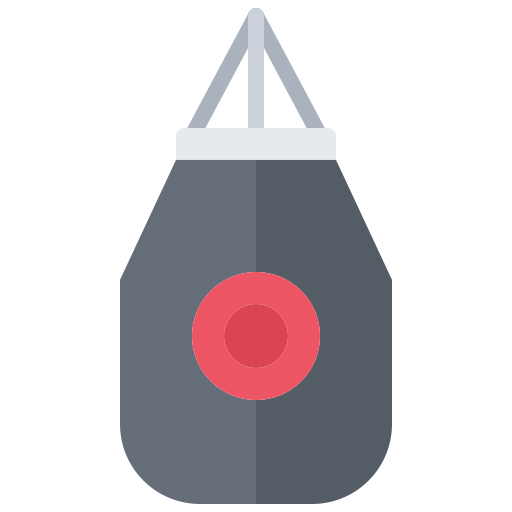 saco de boxeo Coloring Flat icono