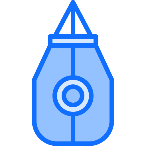 Punching bag Coloring Blue icon