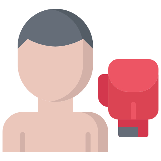 boxer Coloring Flat icono