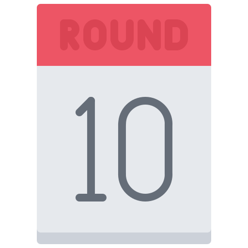 Round Coloring Flat icon