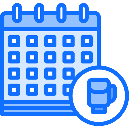 kalendarz Coloring Blue ikona
